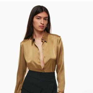 Aritzia Button Up Top XXS